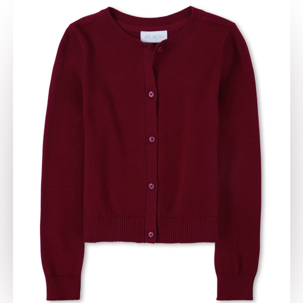 Children’s Place burgundy cardigan XL 14